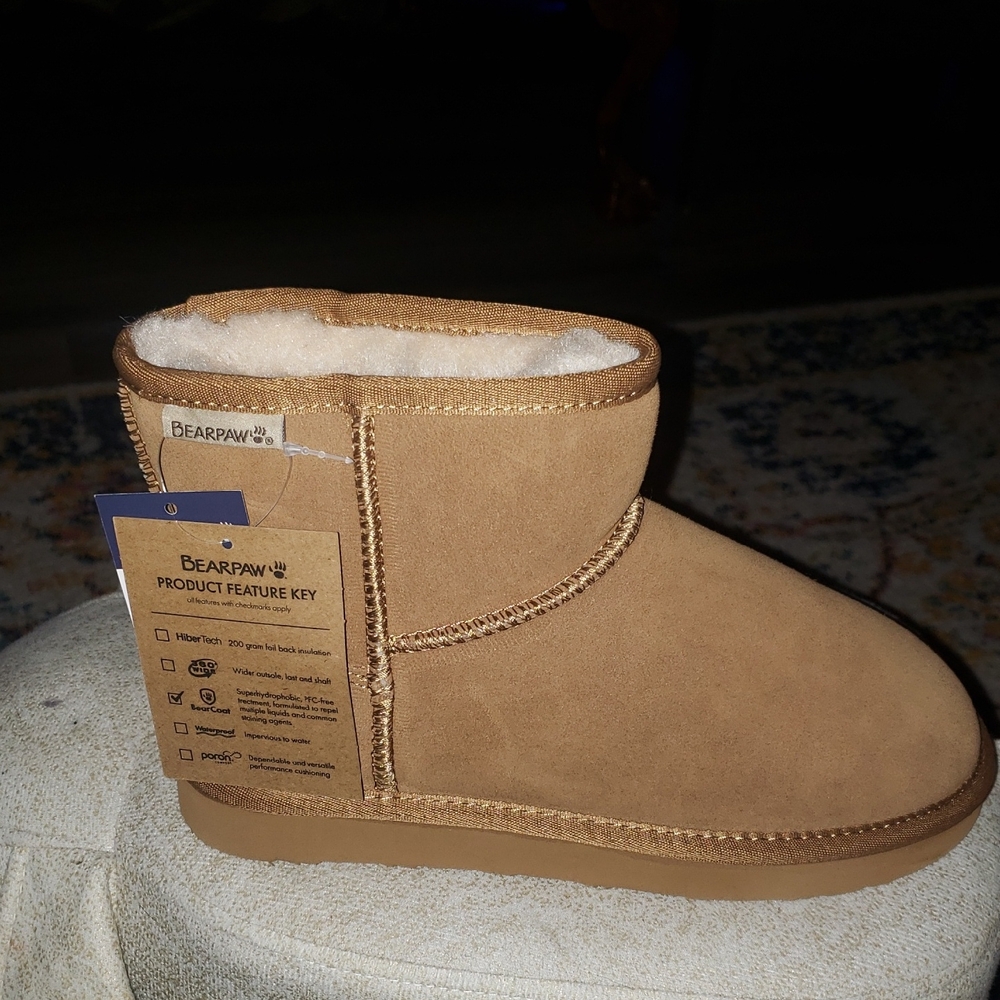 BearPaw Brown Cozy Boots BRAND NEW WITH TAGS